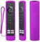 Protective Remote Case for JVC RM-C3253 Remote/Bush/Toshiba CT-8565 Remote/Xiaomi Fire TV Voice Remote Control, Silicone Remote Cover Shockproof, Washable, Skin-Friendly, Anti-Lost with Loop (Purple)