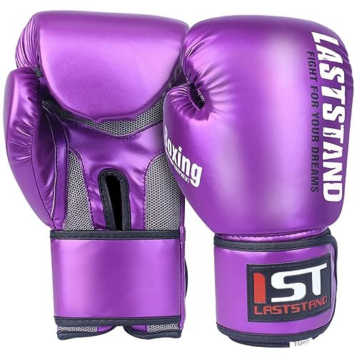 Guanti Da Allenamento in Stile Pro, Guanti Per Sacchi Da Punzonatrice 8-10 Once, Spessore Adatto Al Rivestimento Comodo E Design Più Ampio, Per Boxe, Kickboxing, Muay Thai,Viola,10oz