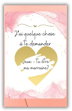 EVTI Carte demande marraine, Veux tu etre ma marraine, Carte a gratter annonce idée cadeau original