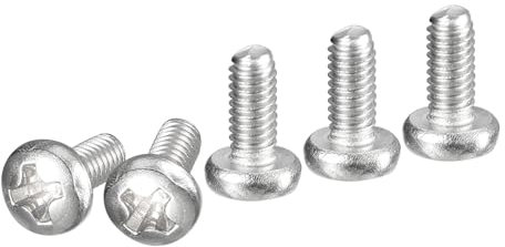 DTGN Tornillos de Máquina de Cabeza Redonda Phillips 3/8-16x1-3/4, 10 Pieza de Acero Inoxidable 304, Accionamiento Phillips, Rosca Completa Unc, Acabado Brillante