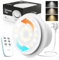 SLUELI 100mm 4 Bathroom Extractor Fan with 3 LED Lights,Upgraded 2 Way/2 Speed Ventilation Fan with Remote,2W Energy Saving Exhaust Fan,Easy Install on Wall Window Ceiling in Bathroom Kitchen Garage
