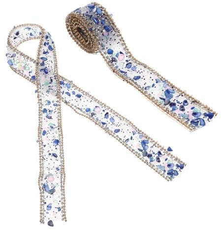 STOBOK 1 Rolle Selbstklebendes Strassband Schneidbare Kleidung Trimmen Applikation Mit Kristallbesatz Strasssteine ​​für Kleidung Handgefertigtes Strassband Quaste Die Kette Applikationen