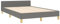 vidaXL Bettgestell, Polsterbett Bett mit Kopfteil, Bettrahmen mit Lattenrost, Doppelbett für Schlafzimmer, Schlafzimmerbett, Dunkelgrau 120x190cm Stoff