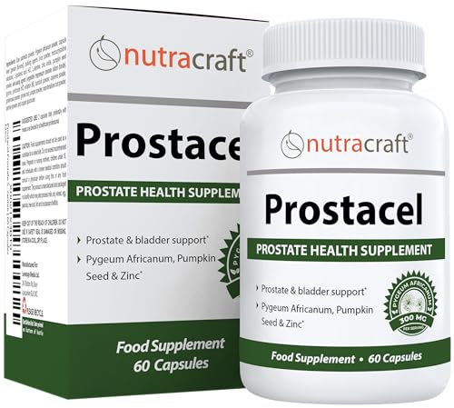 Prostacel Prostate Support Supplement for Men | Beta Sitosterol, Pygeum, Pumpkin Seed, Burdock, Juniper, Zinc & More | Bladder Health & Urinary Flow | USA Made, 3rd Party Tested | 60 Vege Capsules