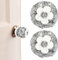 LLOUSSAK 2Pcs Door Handle Covers with Soft Foam Cushion, Black and White Floral Pattern, Reusable Round Cotton Door Knob Covers for Interior Doors, Protector Decoration