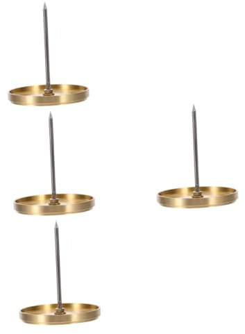 VILLCASE 4piezas Soporte De Recibo De Punta De Metal Tenedor Para Notas y Comandas Restaurantes Oficina y Cocina