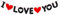 JEKUGOT I Love You Banner I Love You Happy Anniversary Banner Valentines Decorations Anniversary Decorations I Love You Heart Banner for Engagement Proposal Wedding Decoration Props