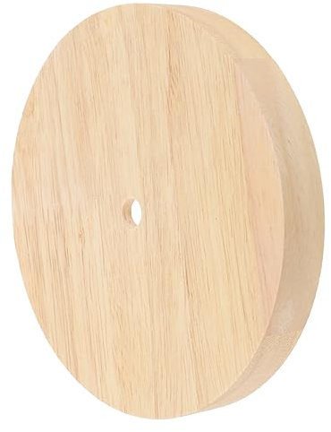 Artibetter Pied De Lampe De Table - Support De Lampe De Chevet En Bois - Base Ronde En Bois Massif Avec Passe-fil