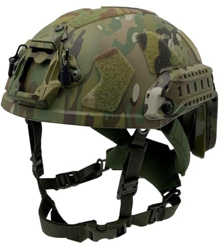 WQZXM Casque Pare-balles Fast SF Style NIJ Niveau IV Coupe Haute Fast 7,62 * 51MM Casques Tactiques Militaires(CP,L)