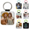 Naispanda Porte-clés en cuir Personnalisé Photo, Porte Clef Cuir à Personnaliser, porte-clés en cuir PU avec nom et photo personnalisés - Cadeau Photo Homme ou Femme pour Noel, Anniversaire