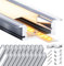 LASLUX LED Aluminium Profil 20 x 2m(40m) Aluminium Einbauprofil für LED Streifen bis 12 mm Breite mit milchweißer PC Abdeckung und Zubehörset(SP27)