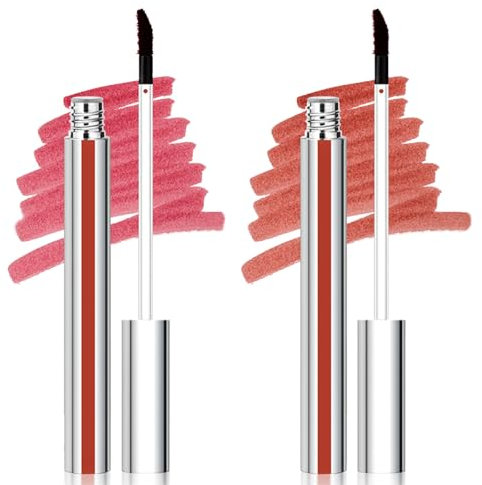 2Pcs Lip Liner Stain Peel off Peel Off Lip Liner Stain Lip Stain Peel Off Peel Off Lip Stain Lip Tint Waterproof and Smudge-Proof High-Pigment Matte Suitable for Lip Makeup for Women and Girls
