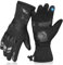BEAST RAGE Motorradhandschuhe für Männer und Frauen, Winter-Motorradhandschuhe, wasserdicht, Winddicht, Thermisch, Touchscreen, Motorradhandschuhe mit ganzen Fingern, rutschfest (Schwarz, S)