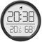 ThreeH Reloj digital con monitor de temperatura, función de alarma, magnético/montaje en pared, para oficina en casa, color negro