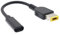 JZK Adaptateur de câble USB-C vers pointe fine 65 W PD pour ThinkPad, connecteur USB Type C femelle vers connecteur mâle jaune rectangulaire pour ordinateur portable Lenovo adaptateur secteur chargeur