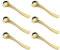 6 cucharas de espresso de acero inoxidable para postre con mango largo para té, café, sopla para postre, batido, té helado