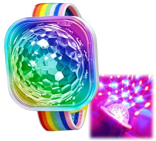 Disco Ball Wristband,Disco Wristband Led Stage Light Watch,Disco Ball Light with Sound Activated,Rechargeable Wrist Disc/o Ba/ll Lig/ht,Portable Di/SCO Ligh/t Bracelet for Home,Car