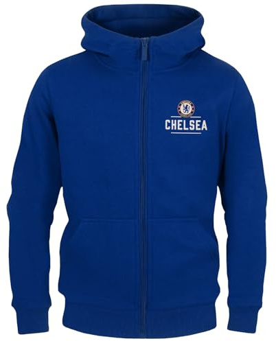 Chelsea Official Football Gift Boys Fleece Zip Hoody Royal 6-7 Years
