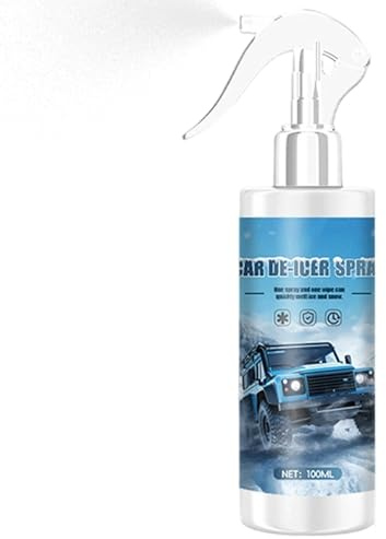 Stronrive Enteiser für Auto-Windschutzscheibe, 100 ml, Glas-Eisentferner, Auftauflüssigkeit, schnell wirkendes Frostschutz-Eisspray, für Auto-Fensterspiegel, Schlüsselschlösser, Riegel, Türdichtungen