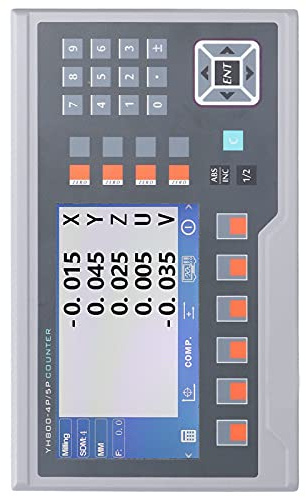 Badafaci Lathe Machines LCD, 7in True Color Screen with 5 Axes Linear Encoder Digital Readout Display, 34 Bit Chip 64M Memory, for Milling (GB Plug)