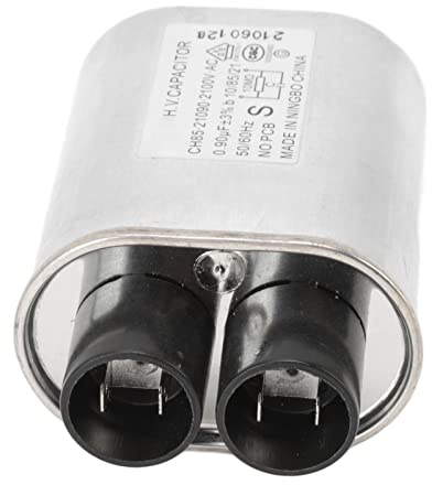 OVAQUIXI Universal Microwave Oven High Voltage Capacitor 0.9UF 2100V 2+2 Small Inserts 80mm Total Length with Stainless Steel for and Microwave