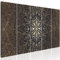 decomonkey Bilder Mandala 200x80 cm XXL 5 Teilig Leinwandbilder Bild auf Leinwand Wandbild Kunstdruck Wanddeko Wand Wohnzimmer Wanddekoration Deko Orient Abstrakt Zen braun