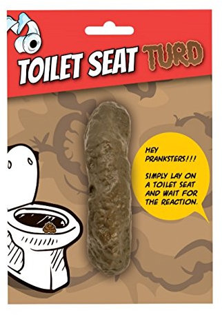 Stinkyface Toilet Seat Turd Fake Poo Funny Party Childrens Adults Trick Evil Jokes