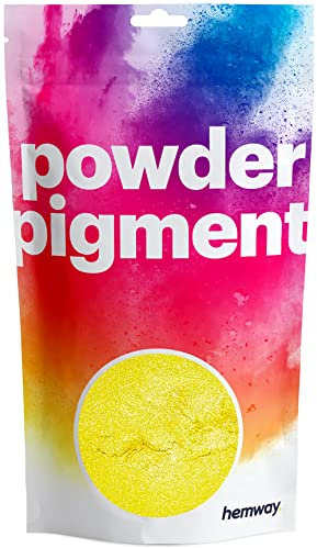 Hemway 50g / 1.75oz Metallic Mustard Yellow Dye Pigment Powder | Luxury Premium Dye for Epoxy, Resin, Jewellery, Table Tops & Resin Floors | Colour Enhancement | Vegan & Toxin-Free