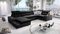 All4All Ecksofa mit Schlaffunktion Porte 358 cm x 205 cm - Wohnlandschaft U-Form - Schlafsofa mit Bettkasten - XXL Sofa - Groß - Gewebe mit Kunstleder - Linke Seite - Schwarz/Schwarz 26