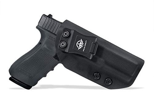 Kydex IWB Holster Pistolenholster Custom Fits: Glock 21 Glock 20 (Gen 3 4 5) Concealed Carry - Pistolenhalfter Hängend Carrier Verdeckte/Versteckte Pistole Case Waffenholster (Black, Right Hand Draw)