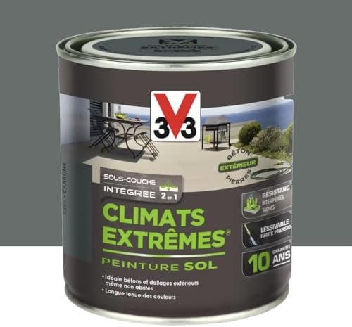 Peinture sols extérieurs Climat Extrême satin 0,5L (teinte au choix) V33 - Ton: Carbonne