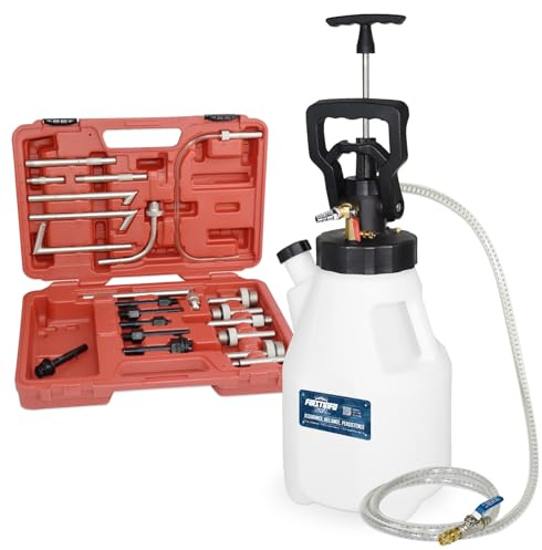 FIRSTINFO A1139HNEU | 12,5 litri | Manuale e pneumatica | Pompa per Olio Cambio | con Adattatore ATF 21 Pezzi