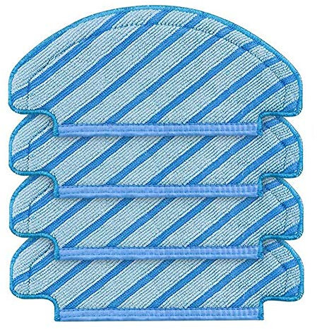 BLUELIRR 4 Wischtücher Ersatz Reinigungstuch Kompatibel mit Ecovacs DEEBOT OZMO T8 AIVI Staubsauger Roboter Wischtüch Teile Set,Tücher/Zubehör