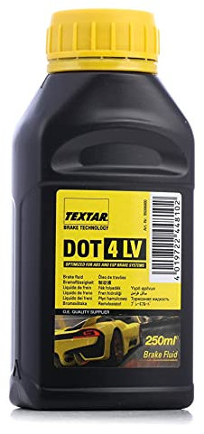 0,25L Flasche Textar Bremsflüssigkeit Dot 4LV Fmvss 116 DOT4 Iso 4925 (class 6)