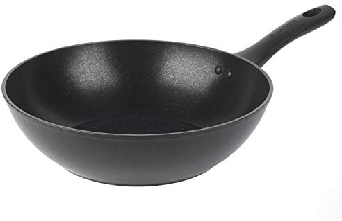 Salter BW08779 Non-Stick stir Fry Pan, 5 X Tougher* Diamond-Effect Non-Stick, Induction Hob Suitable, Dishwasher Safe, Advanced Hi-Low Technology Reduces Burning, Geo Hex, 28 cm
