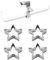 Echtwerk Serviettenring-Set aus Edelstahl, Stern-Design, Serviettenhalter, Serviettenschnallen, Universal, Tischdekoration für Hochzeiten, 7 x 3 cm, Silber-Edition, 4 teilig