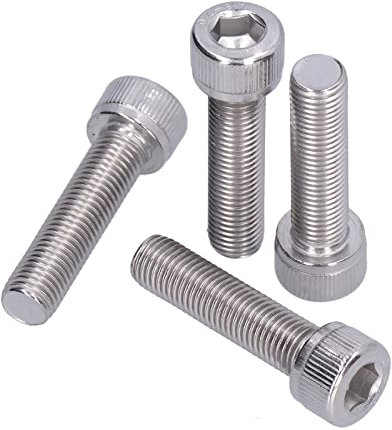 Bullone a Esagono Incassato a Testa Esagonale a Testa Esagonale da 4 Pezzi M10 Bullone a Esagono Incassato in Acciaio Inossidabile A2 da 1,25 Mm a Passo Fine Hardware di Fissaggio(M10*40)
