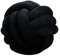 GYCS Weiche Knoten Ball Kissen Knoten Kissen knotenkissen Bett Gefüllte Kissen Wohnkultur Kissen Ball Plüsch Bett deko Werfen gut gut abgedichtet-Padded,Schwarz,22cm