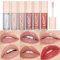 HOPHAT 6Pcs Lip Gloss Set Liquid Lipstick Light Moisturizing Lip Glow Oil Long Lasting Waterproof Liquid Lipstick Crystal Jelly Lip Tinted Lip Gloss for Girls and Women (Set C)