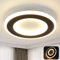 Homefire Deckenlampe Schlafzimmer LED Küchenlampe Deckenleuchte - 20W deckenlampe flur Schwarz Warmweiß 24cm Modern Design Schlafzimmerlampe Rund Flur Deckenbeleuchtung für Wohnzimmer