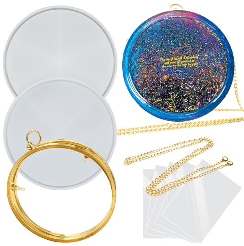 Resin Shaker Mould Clutch Purse Complete Kits of 9 8 Large Round Bag DIY Accessories