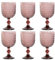 Home ESPRIT Set de Copas Rosa Cristal 325 ml (6 Unidades)