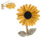 Sonnenblumen Brosche, Damen Elegante Legierung Anstecknadel, Bunte Strass Pins Anstecknadel, Frauen Mädchen Mode Schmuck Brosche, für Pullover, Schals, Schals, Kleider, Anzüge, Taschen, Rucksäcke