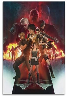 RIOEPURRT Poster, Motiv: Game Resident Evil 3, dekoratives Gemälde, Leinwand, Wandposter und Kunstdruck, moderne Familienschlafzimmer-Dekoration, Poster, 20 x 30 cm