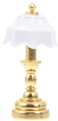 SAFIGLE 2pcs Miniature Delicate Bedside Lamp Adornment for Dollhouse Decor Creative Mini Lamp Elegant Design for Enhancing Miniature Scenes