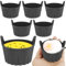 Dhqkqg Pirottini per Friggitrice ad Aria, 6 pezzi Accessori per Friggitrice ad Aria, Teglie in Silicone per Friggitrice ad Aria, Riutilizzabile Pirottini Silicone per Muffin, Cupcake, Budini, Uova