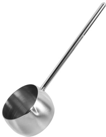 KICHOUSE Kitchen Gadgets 300ml Water Soup Ladle Stainless Steel Water Scoop with Long Handle Easy to Use