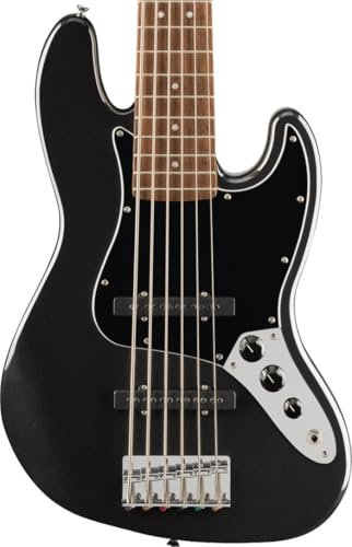 Squier Affinity Series Jazz Bass VI LRL Black Metallic - 6-Saiter E-Bass