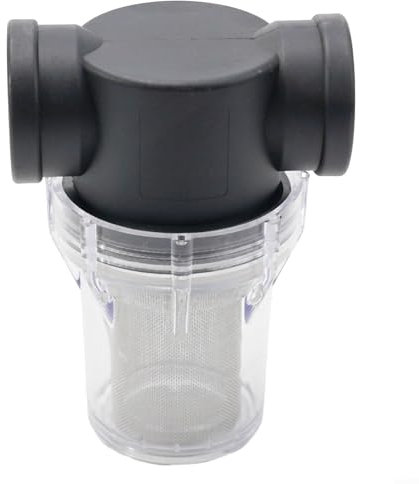 PETSTIBLE Filtro de bomba de agua, filtro de bomba de agua de malla en línea 40/80, pantalla de riego de jardín (malla 40 de 1 pulgada)