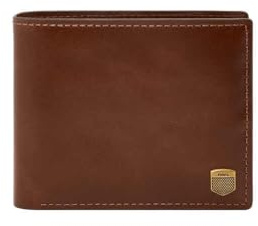 Fossil Hayes Portemonnaie aus Leder oder Polyester für Herren Karamellbraun 11.43 cm L x 2.54 cm W x 9.53 cm H
